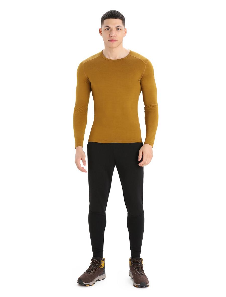 Clove Men's Icebreaker Merino 260 Tech Long Sleeve Crewe Thermal Top Base Layers | USA 1394MQZA